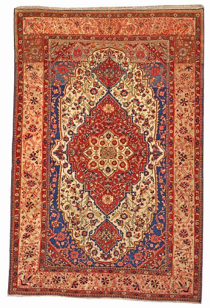 Appraisal: A Mohtasham Kashan rug Central Persia size approximately ft in