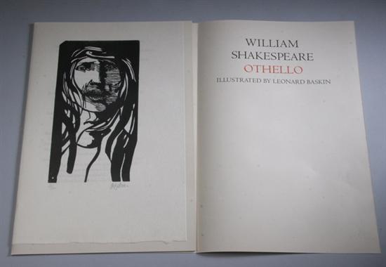 Appraisal: LEONARD BASKIN American - OTHELLO THE GEHENNA SHAKESPEARE Folio with