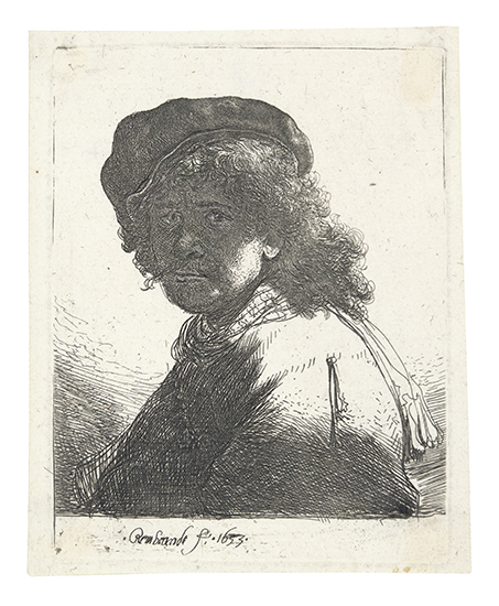 Appraisal: REMBRANDT VAN RIJN Self Portrait in a Cap and Scarf