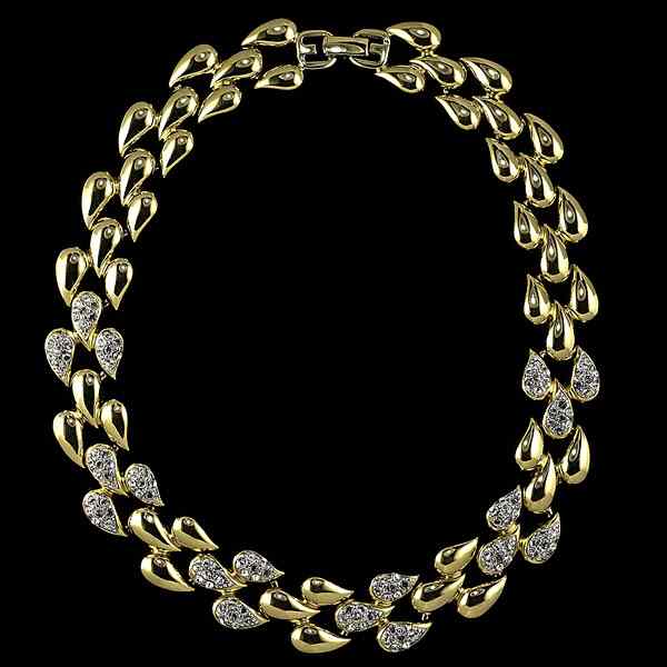 Appraisal: Givenchy Classic Necklace Givenchy a gold tone link choker with