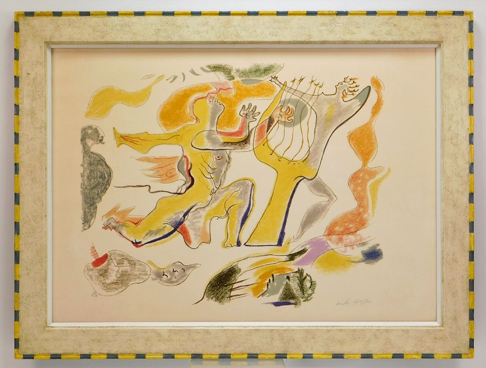 Appraisal: Andre Masson Orphee Surreal Abstract Aquatint Andre Masson Connecticut France