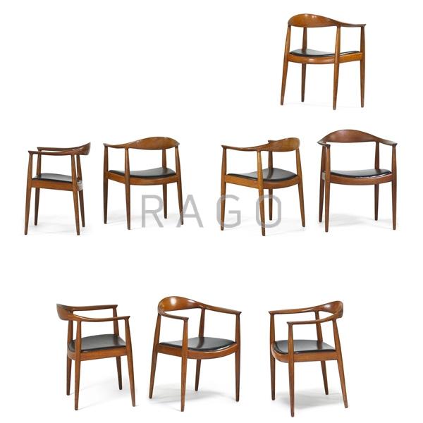 Appraisal: HANS WEGNER JOHANNES HANSEN Eight The Chair Condition Report Chairs