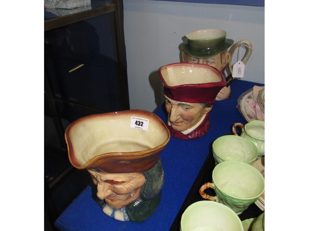 Appraisal: Lot comprising two Royal Doulton character jugs and 'The Vicar