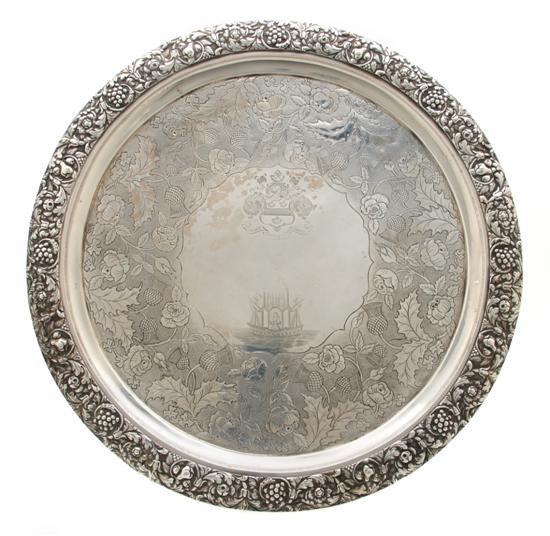 Appraisal: Scottish Silver Salver George McHattie Edinburgh of circular form with