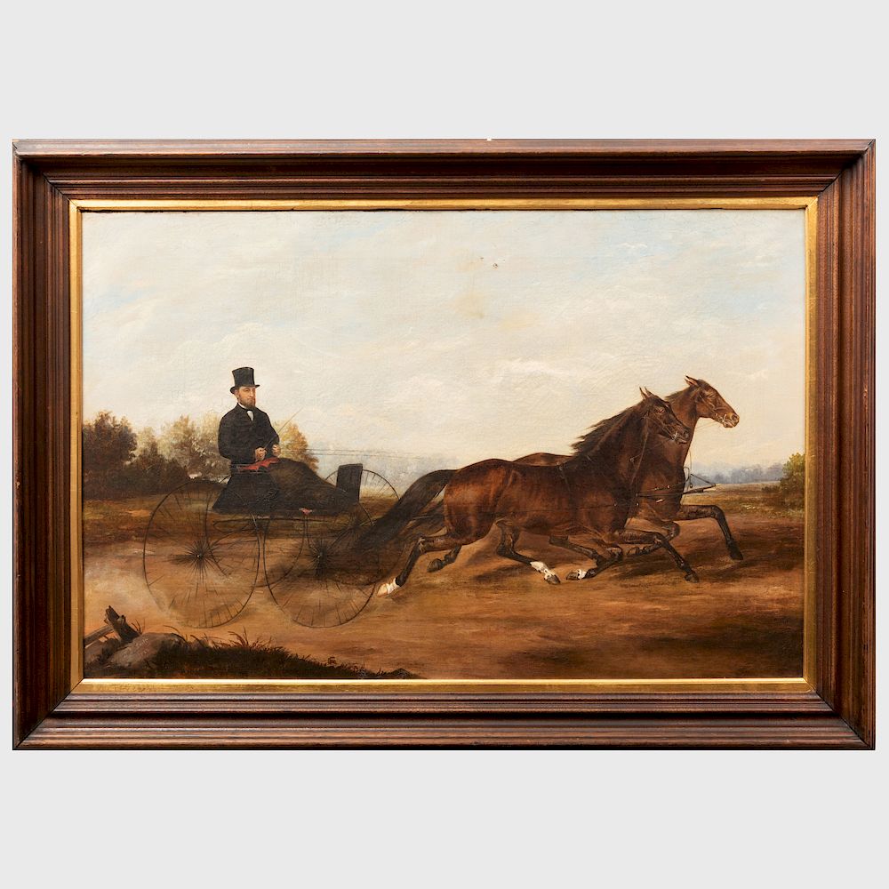 Appraisal: Attributed to Thomas John Scott - Carriage and Two Horses