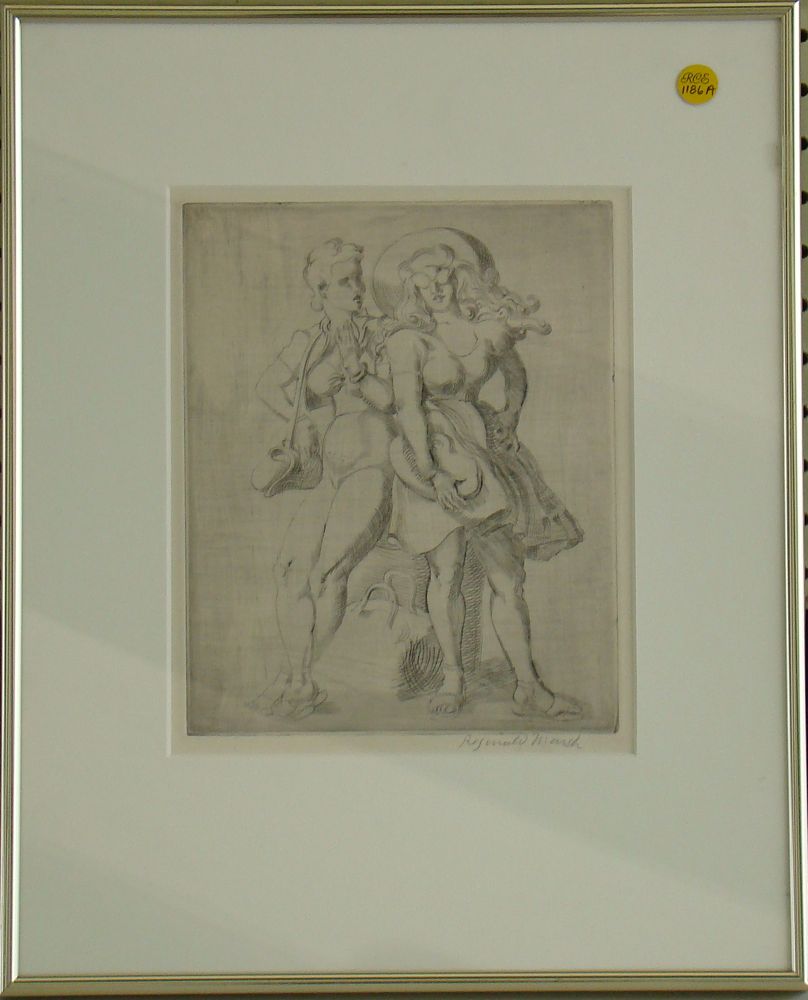 Appraisal: REGINALD MARSHAmerican - Two woman Signed in pencil in lower