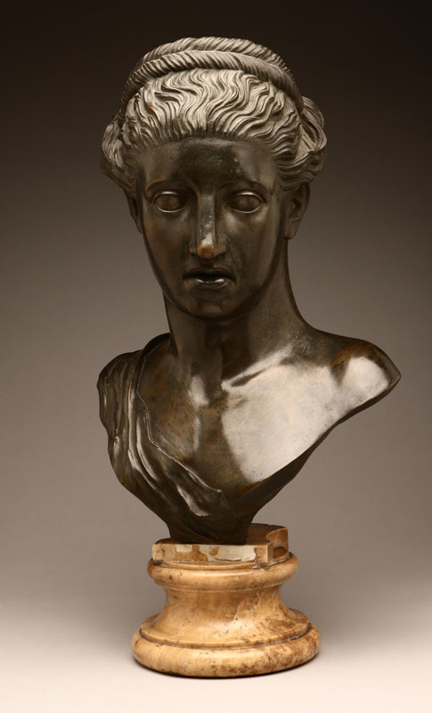 Appraisal: After Pietro Masulli patinated bronze head of a Classical woman