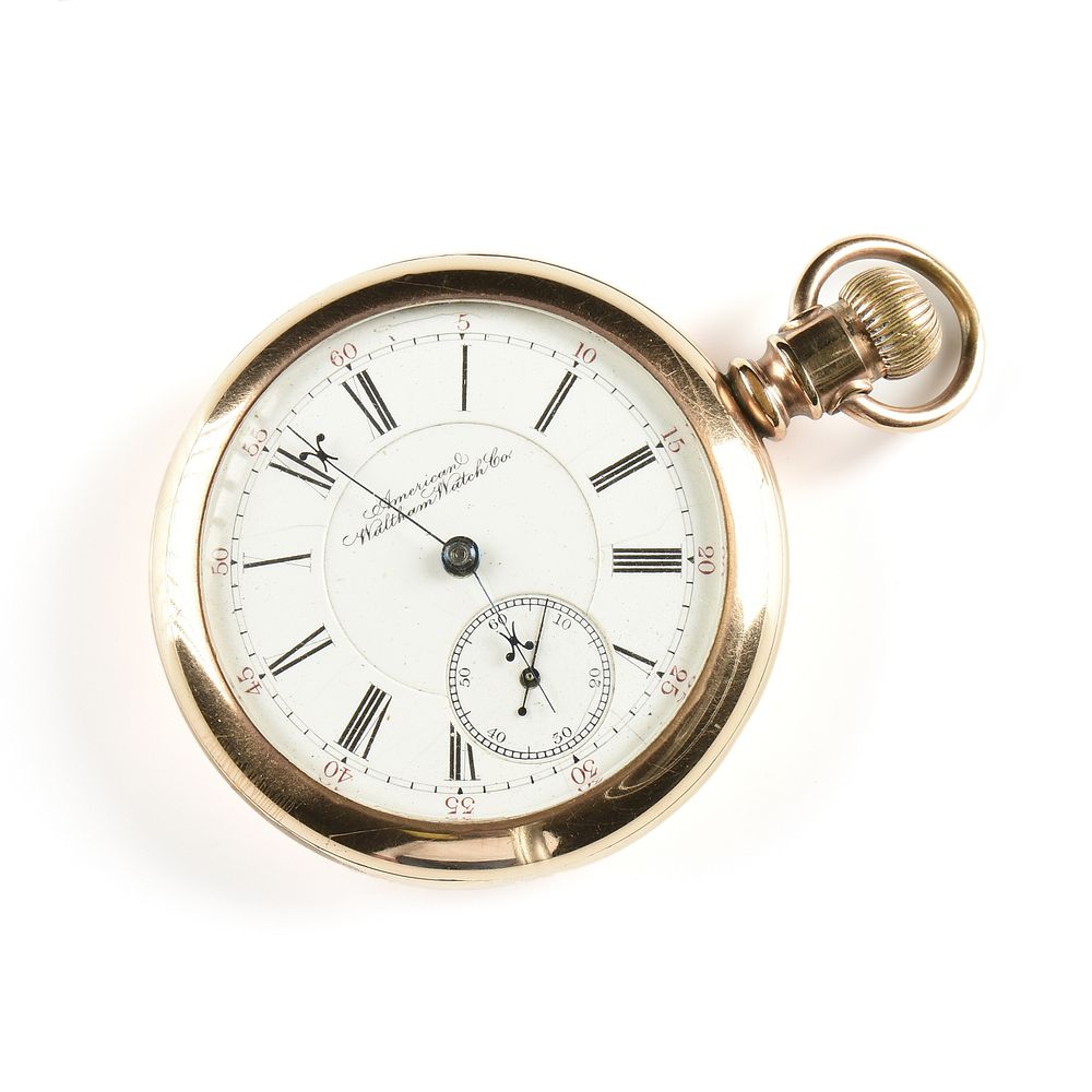 Appraisal: AN AMERICAN WALTHAM WATCH CO GOLD PLATED POCKET WATCH JEWELS