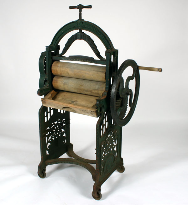 Appraisal: C H Baldwin cast iron portable press with metal gears