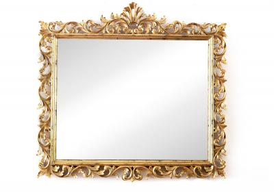 Appraisal: A large Florentine style gilt framed mirror the bevelled plate