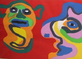 Appraisal: Karel Appel Untitled screenprint signed indistinctly and dated ' '