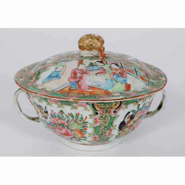 Appraisal: Chinese Export Rose Medallion Bowl Chinese export A polychrome and