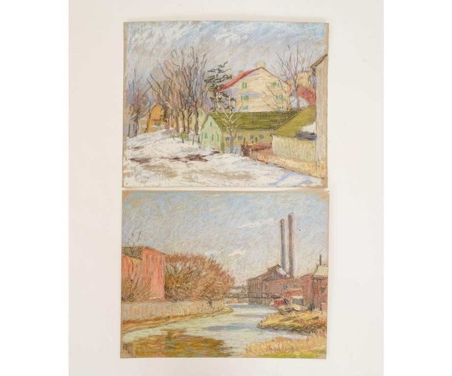 Appraisal: Two Albert Van Nesse Greene - PA pastels one of