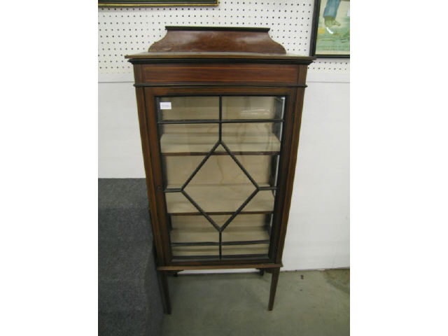 Appraisal: Mahogany Edwardian Display Cabinet string inlay