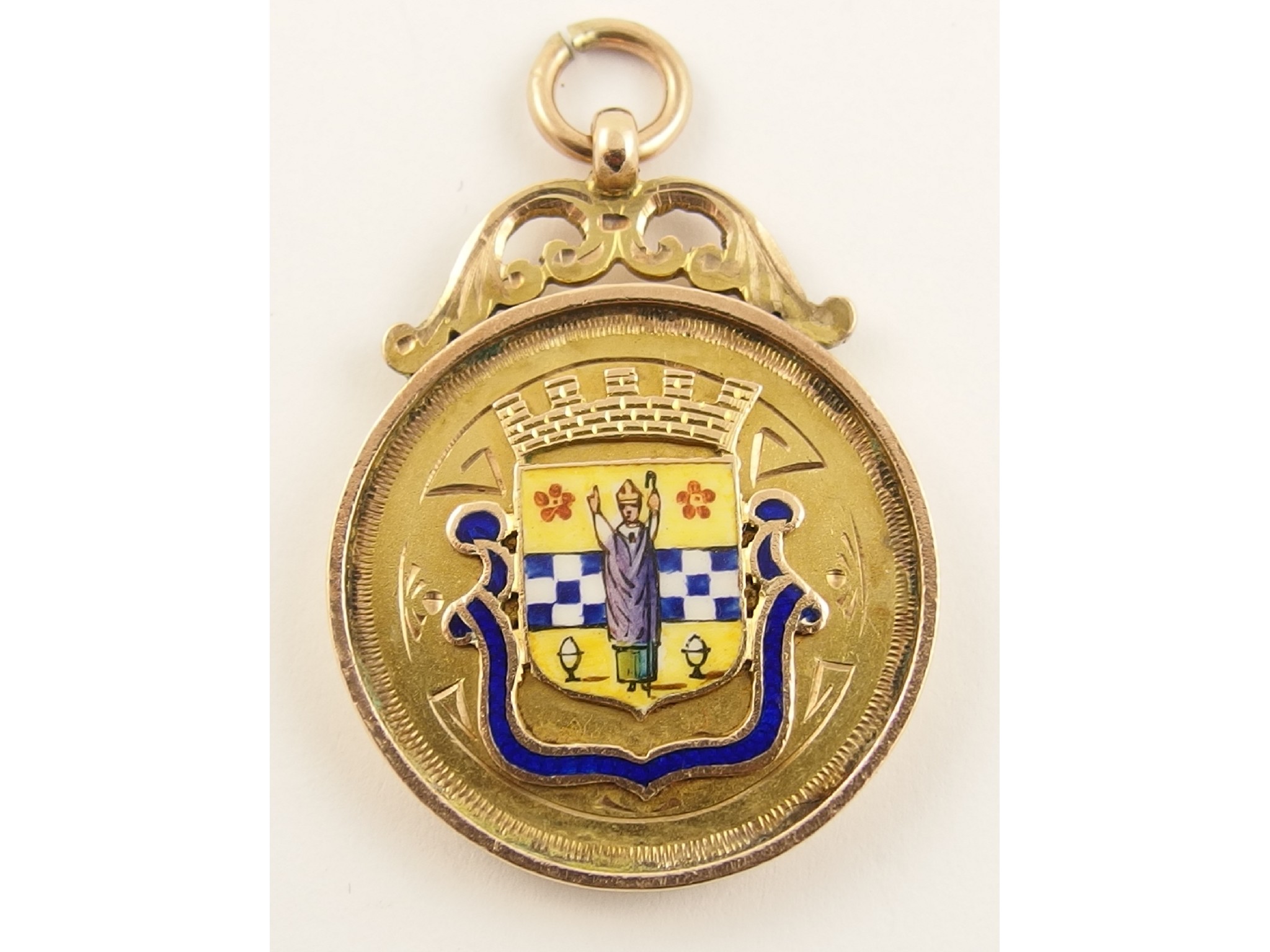 Appraisal: A ct enamelled medallion inscribed LOCABU cup winners St Mirins