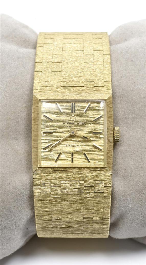 Appraisal: LADY'S WRISTWATCH ETERNAMATIC SAHIDA s Yellow gold g Ref VN