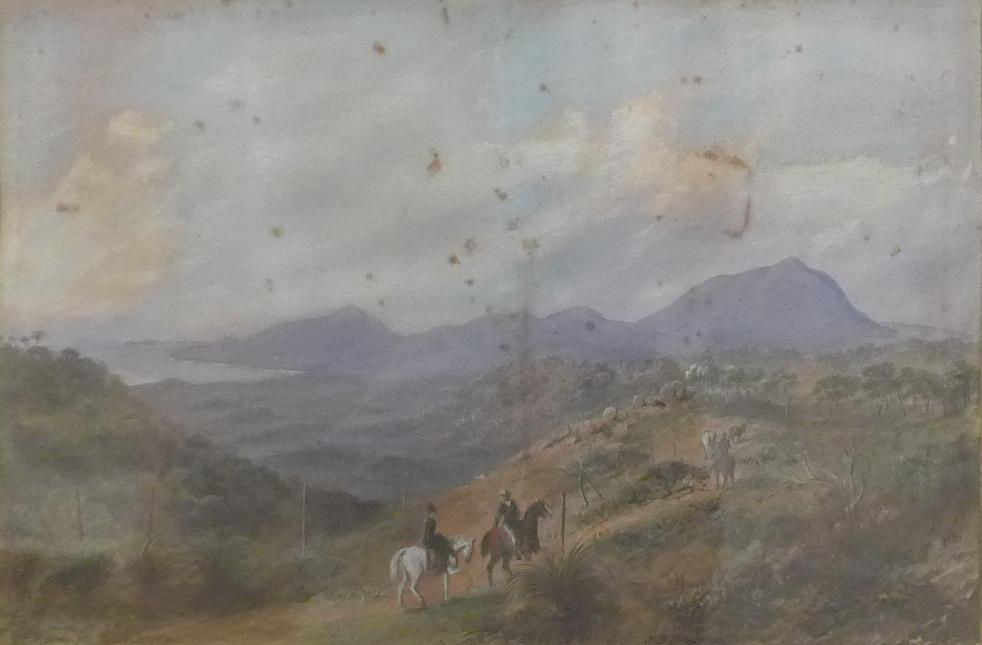 Appraisal: JOHN BLACK HENDERSON - Oberon Bay and Mount Wilson watercolour