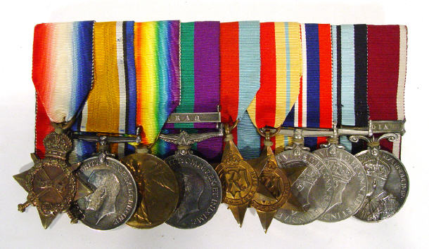 Appraisal: World War I World War II Military medal group comprising