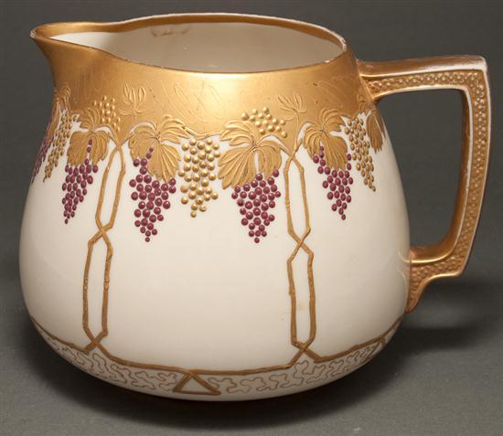 Appraisal: American Belleek Willets Art Nouveau porcelain pitcher early th century