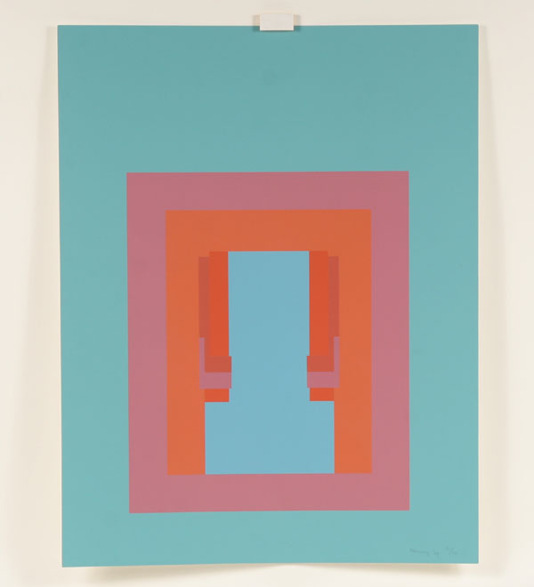 Appraisal: Robyn Denny British b Minimalist composition from Paradise Suite Color