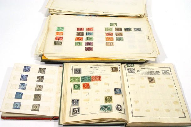 Appraisal: Three albums of assorted World stamps