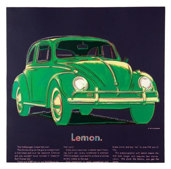 Appraisal: Andy Warhol - volkswagen f s ii silkscreen printed in