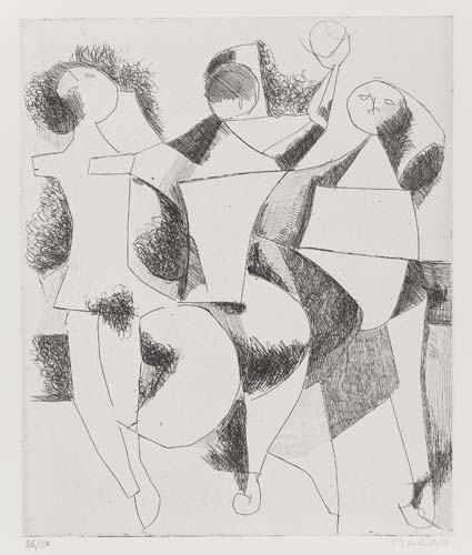 Appraisal: MARINO MARINI Group of etchings Cavaliere Signed and numbered in