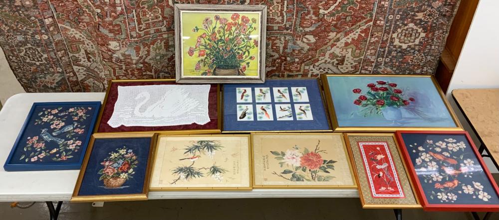 Appraisal: Collection of Ten Botanical and Ornithological Works of Art