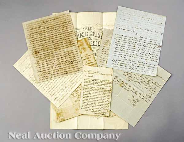 Appraisal: A Group of Eight Autograph Letters Signed and Documents Relating