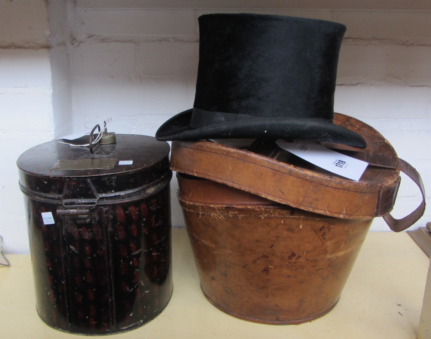 Appraisal: A black brushed silk top hat by Bayleys Hanley Piccadilly