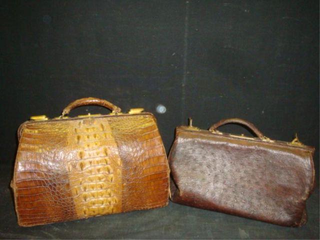 Appraisal: Two Vintage Purses - Alligator and Other Skin From a