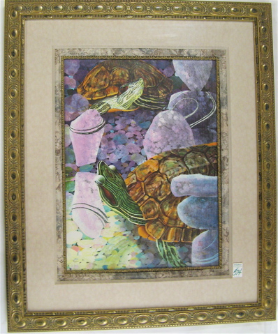 Appraisal: LILLIAN PITTMAN COLOR LITHOGRAPH American th century titled Two Turtles