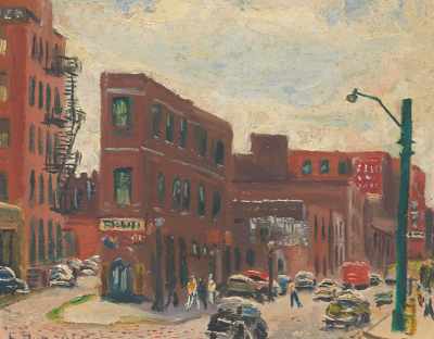 Appraisal: Emerson Burkhart American - Flatiron Building Columbus Ohio Oil on