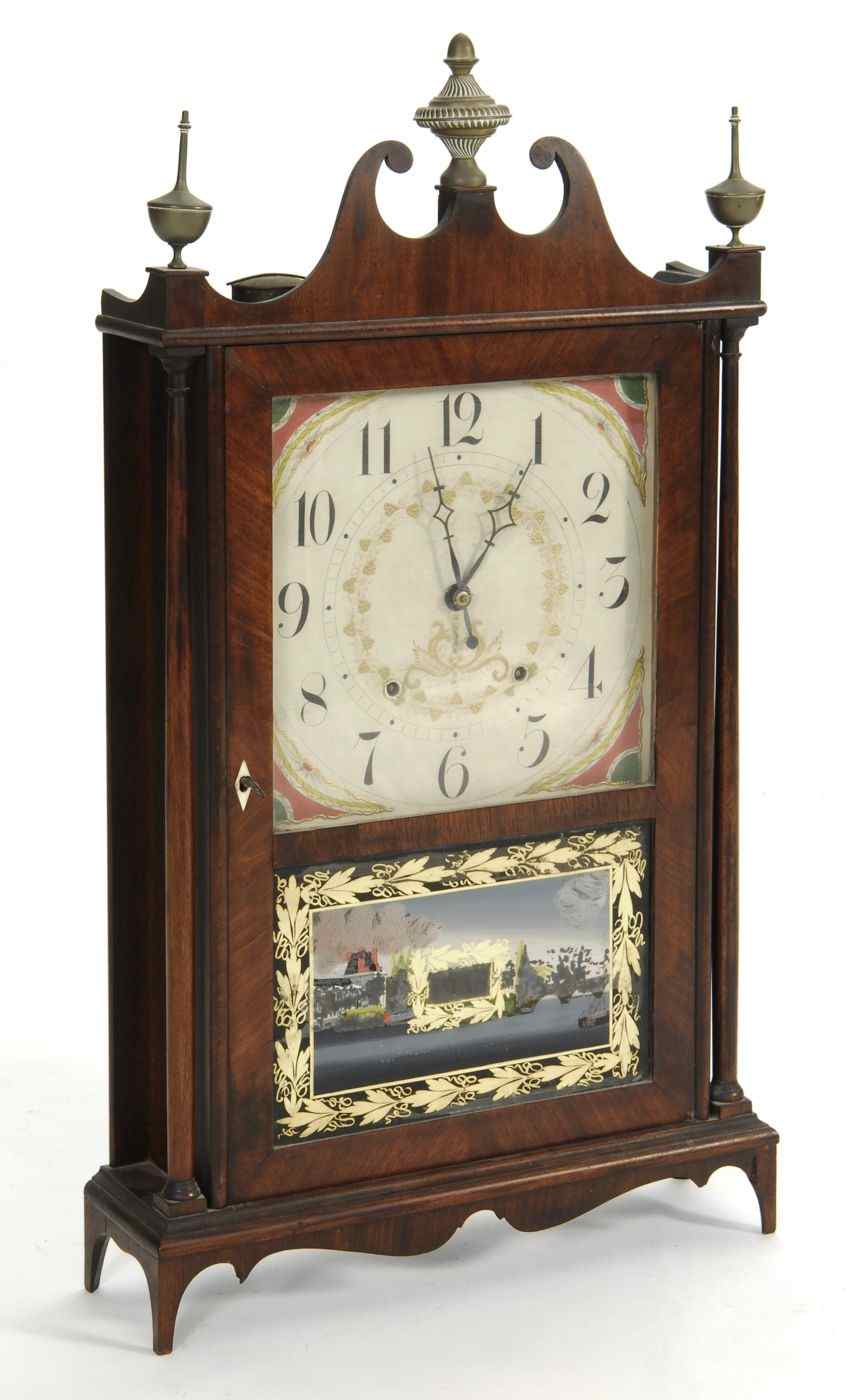 Appraisal: ANTIQUE AMERICAN SETH THOMAS PILLAR SCROLL CLOCKFirst Half of the