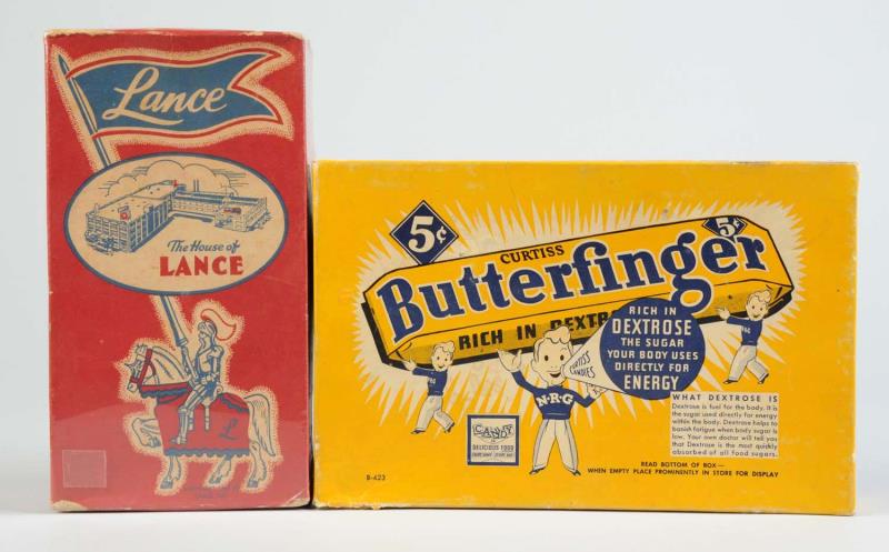 Appraisal: Lot Of Candy Vendor Boxes This lot includes a Butterfinger