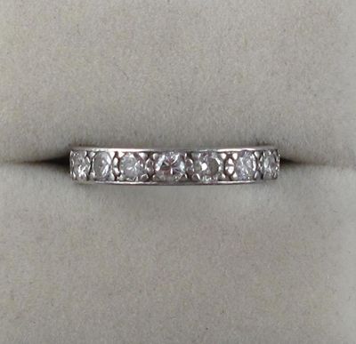 Appraisal: A diamond full circle eternity ring Set with circular cut