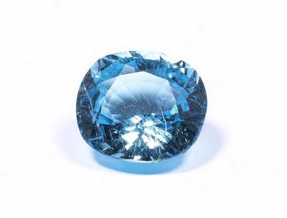 Appraisal: UNMOUNTED PARAIBA TOURMALINE Oval fine light blue Paraiba tourmaline of