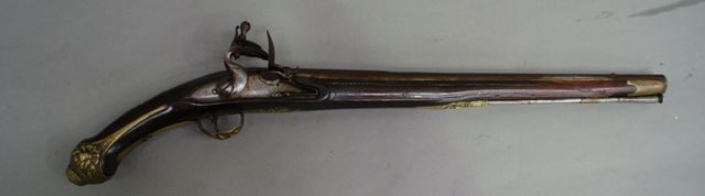 Appraisal: A large flintlock pistol of French manufacture for the Mediteranean