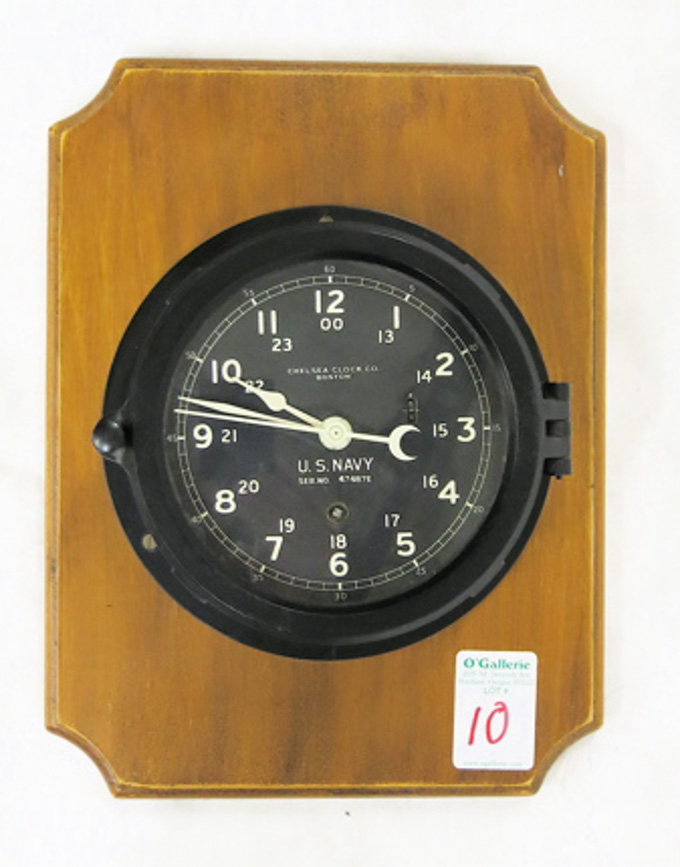 Appraisal: U S NAVY SHIP CLOCK Chelsea Clock Co Boston serial