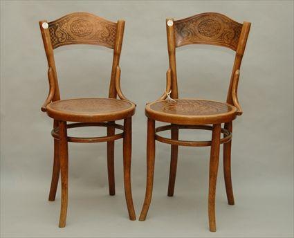 Appraisal: Pair of Bentwood Side Chairs