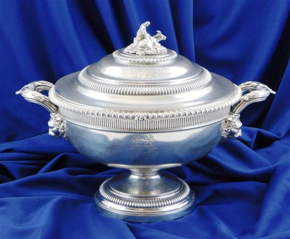 Appraisal: SILVER Paul Storr English - Magnificent George III sterling tureen