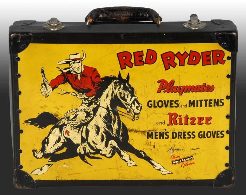 Appraisal: Red Ryder Display Suitcase for Gloves Mittens Description Circa s