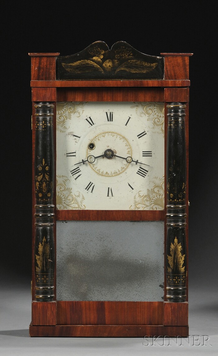 Appraisal: Spencer Hotchkiss Company Miniature Brass Timepiece Salem Bridge Connecticut c