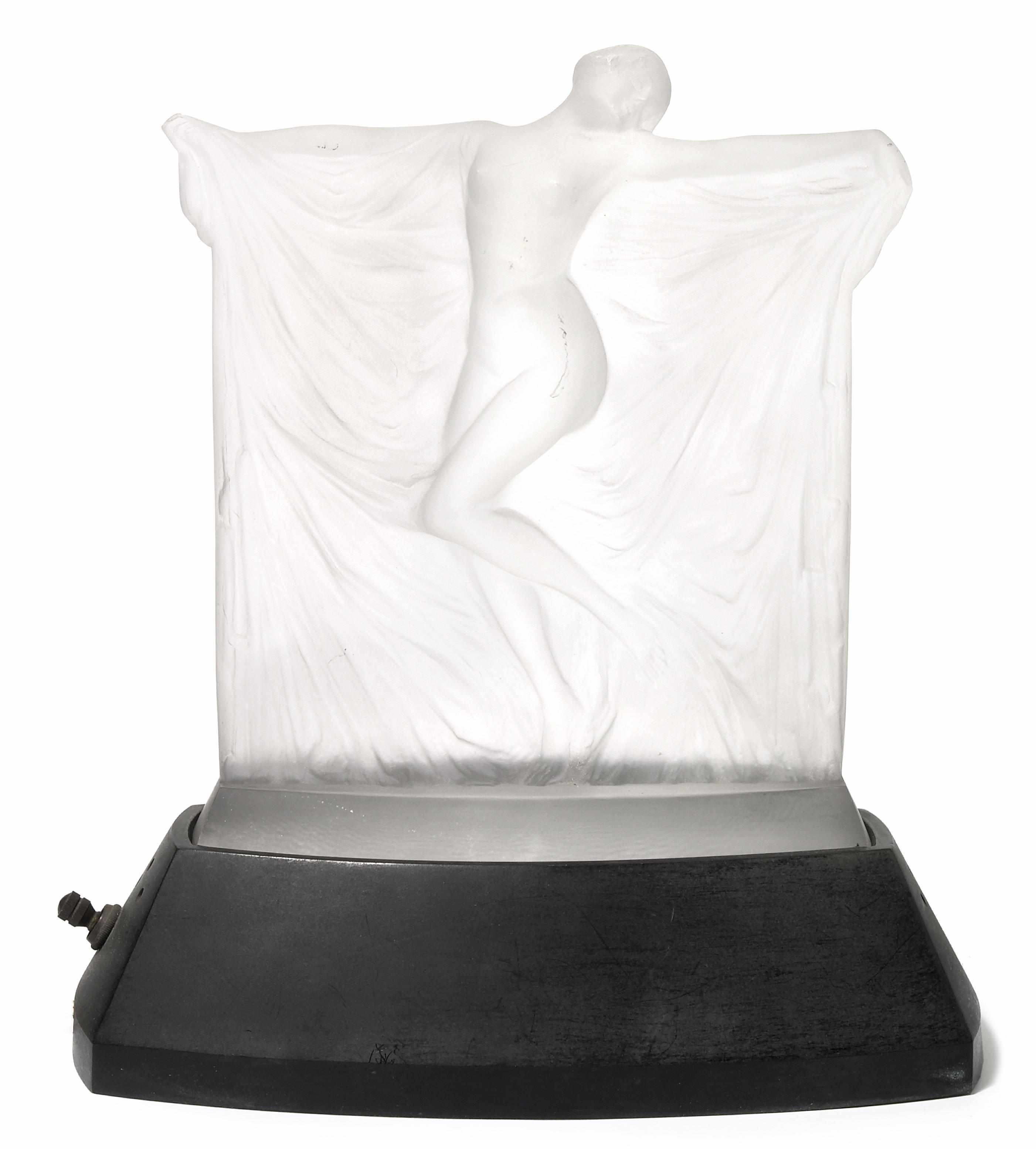 Appraisal: A Ren Lalique frosted glass statuette Thas Marcilhac model introduced