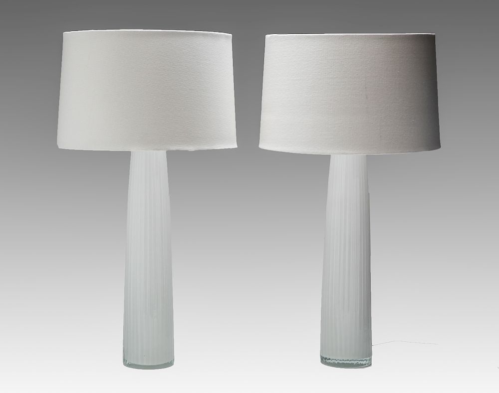 Appraisal: Murano Glass Modern Table Lamps Pair Pair of Murano glass