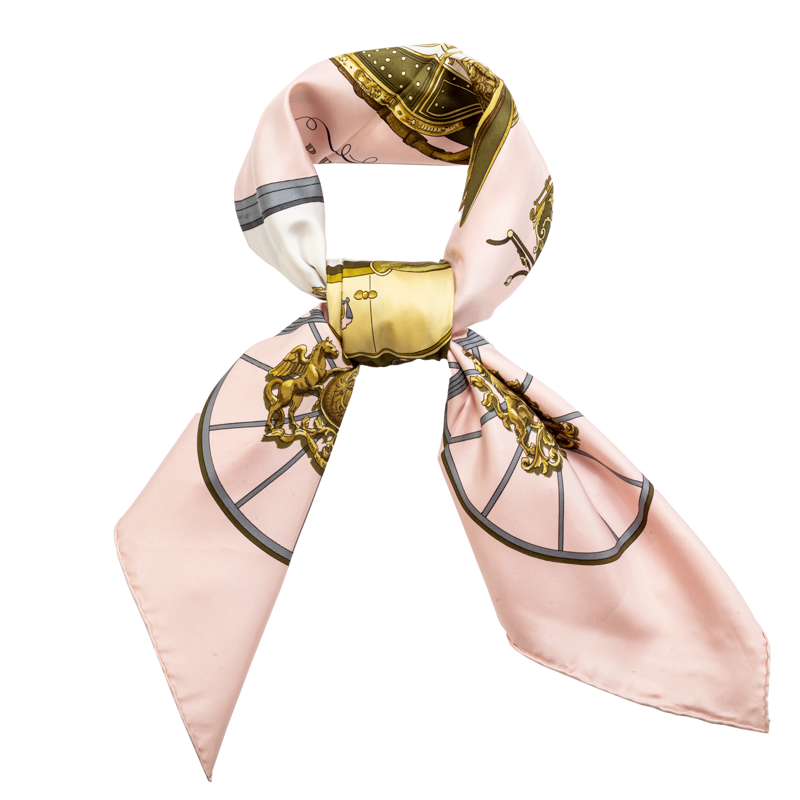 Appraisal: AN HERMES SPRINGS SCARF Pink and multicolor Hermes cm silk