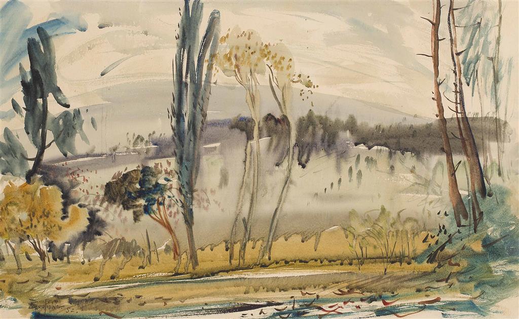 Appraisal: CHEONG SOO PIENG - LANDSCAPE water colour on paper depicting