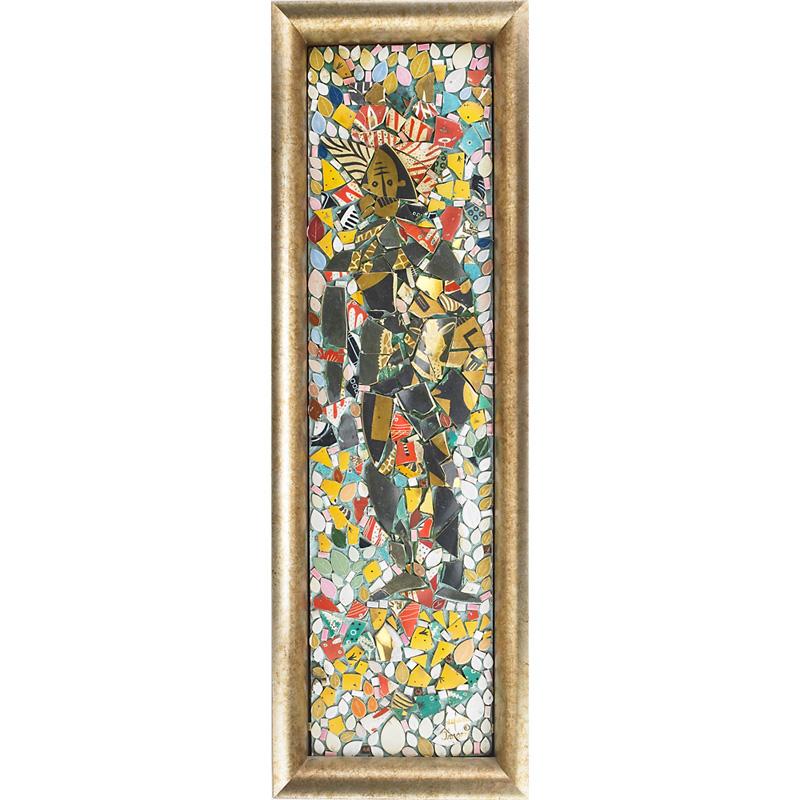 Appraisal: WAYLANDE GREGORY Rare mosaic Jungle Warrior Condition Report Excellent condition