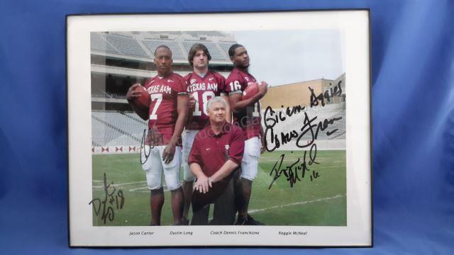 Appraisal: Texas A M Players Coach Autographed Photo Includes Reggie McNeal