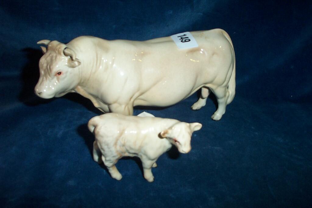 Appraisal: A Beswick model of a Charolais bull and a Charolais